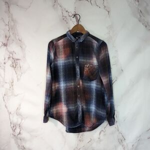 Urban Outfitters BDG Shirt Button Up Top Size Medium Tie Dye Long Sleeve Women